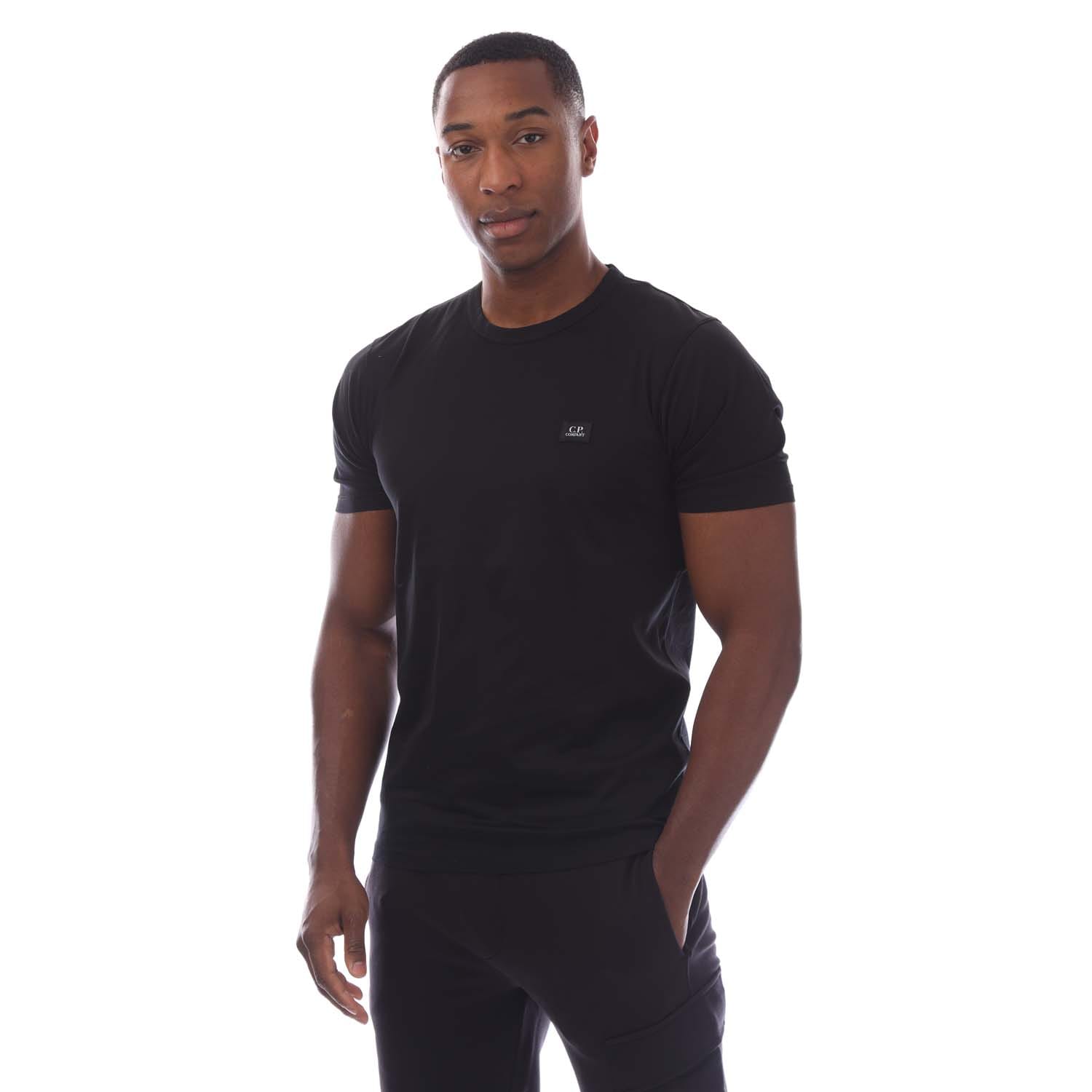 Black C.P. Company 70/2 Mercerized Jersey Logo Patch T-Shirt