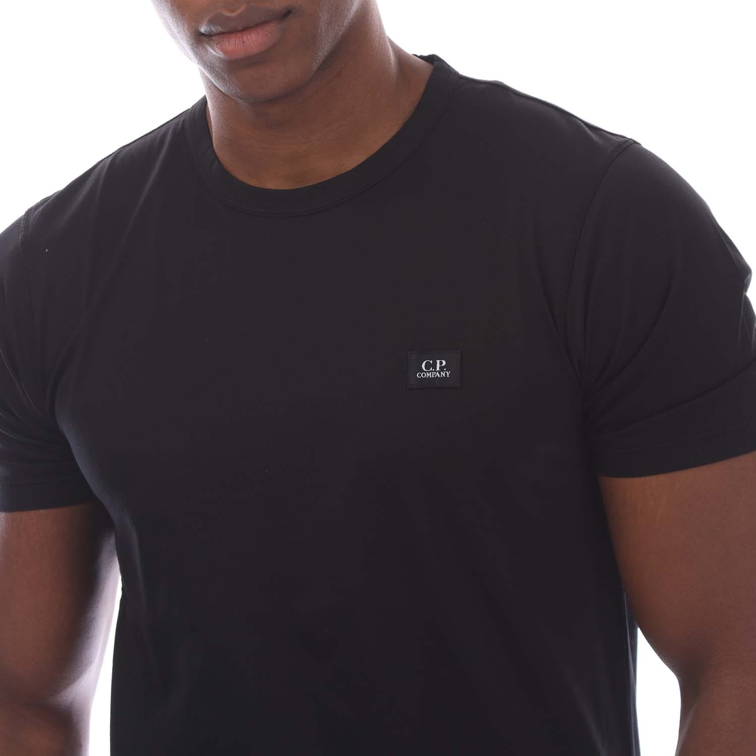 Black C.P. Company 70/2 Mercerized Jersey Logo Patch T-Shirt