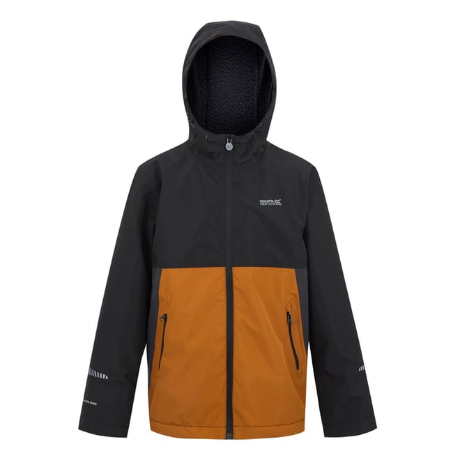 Hillain Hooded Neck Color Block Rain Jacket