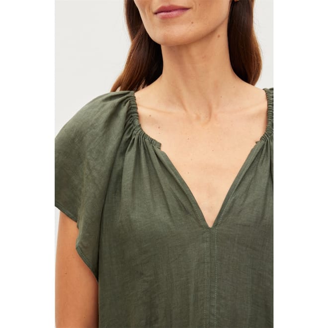 V-Neck Short Sleeve Shift Dress
