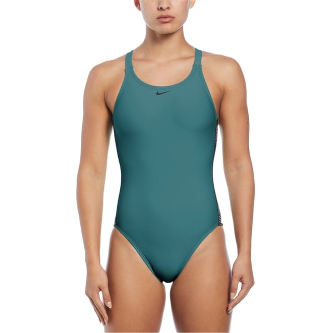 Womens Fusion Logo Tape Fastback Swimsuit
