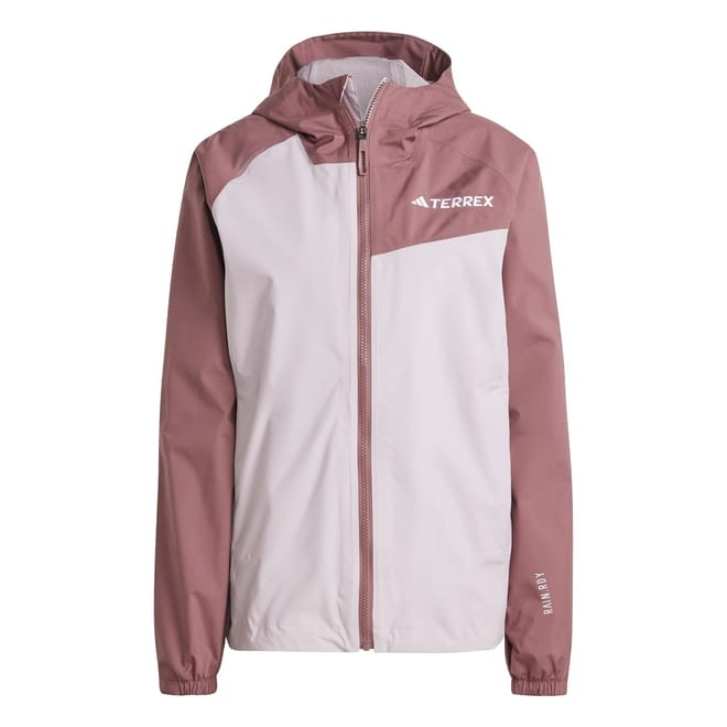 Hooded Neck Color Block Rain Jacket