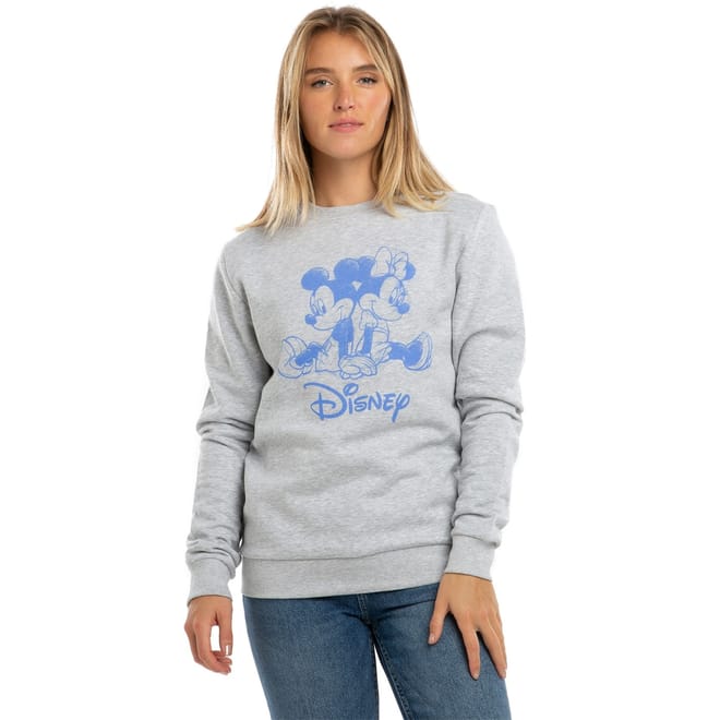 Mickey Mouse Logo Print Crew Neck Sweater