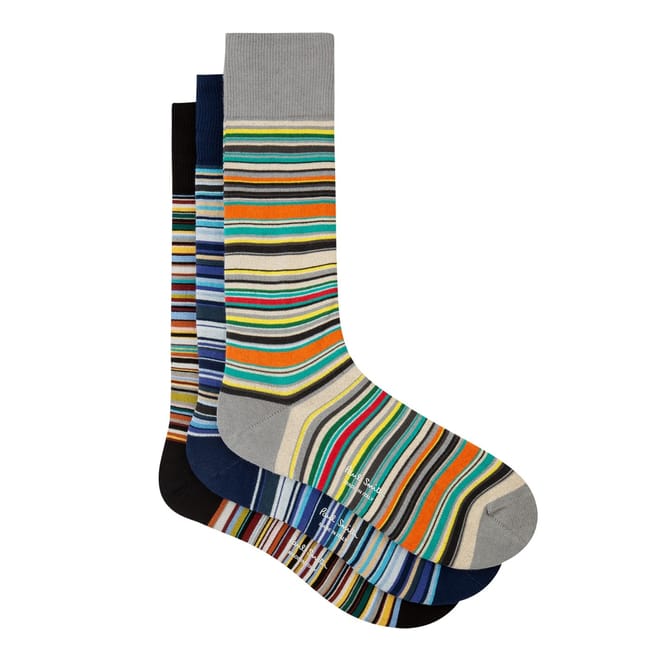 3 Pack Multistripe Socks