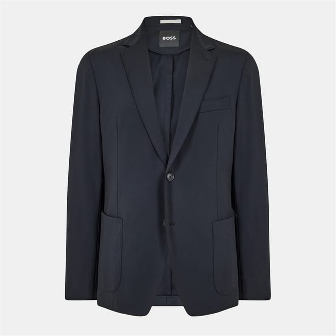 Solid Patterned Notch Collared Blazer