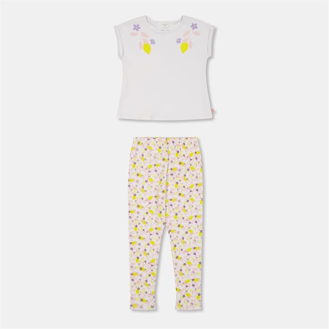 Crew Neck Short Sleeve T-Shirt Legging Coord Set