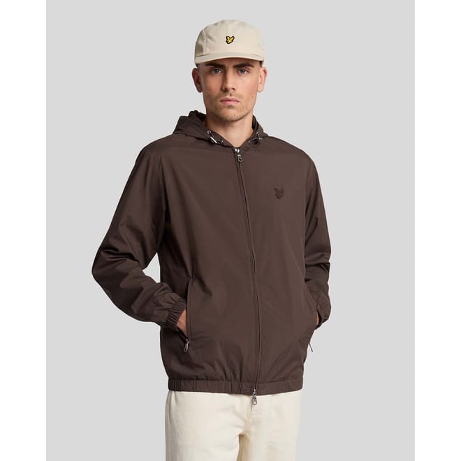 Tonal Eagle Hooded Bomber Jacket