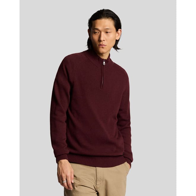 Saddle Sleeve Quarter Zip Jumper