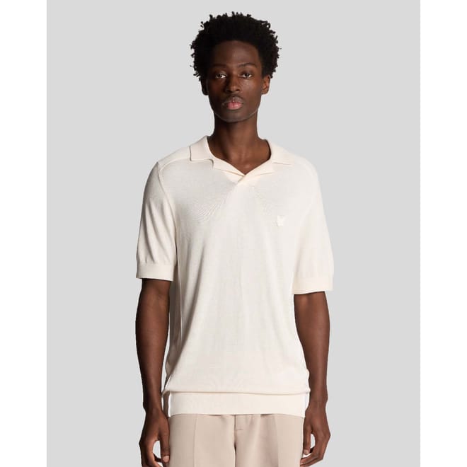 Seam Tipped Knitted Polo Shirt