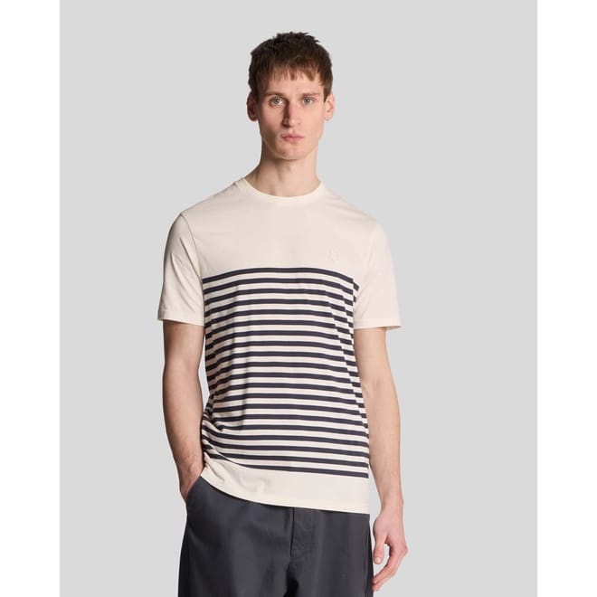 Linen Blend Breton Stripe T-Shirt