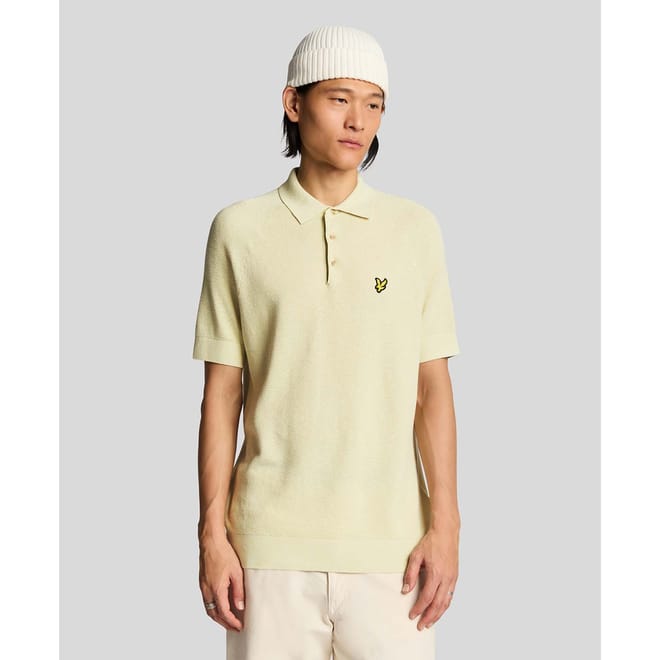 Linen Blend Knitted Polo Shirt