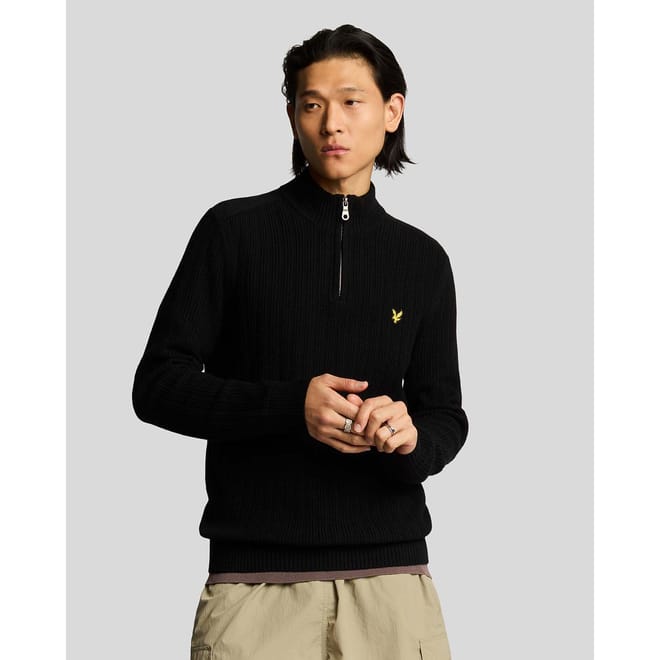 Ribbed Quarter Zip Jumper