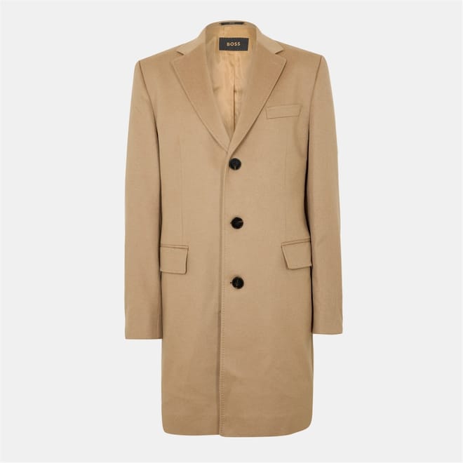 Solid Patterned Notch Collared Trench Coat