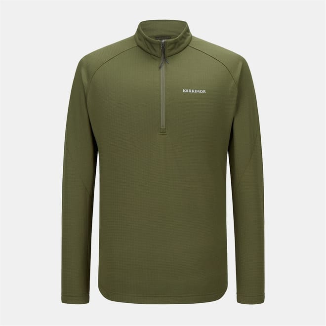 Mens Grid Fleece Half Zip