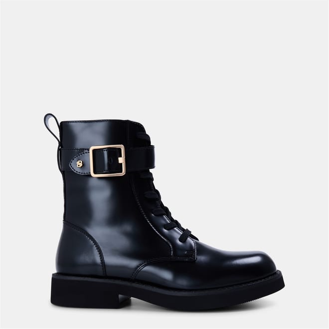 Eleri Combat Lace-Up Boots with Block Heel