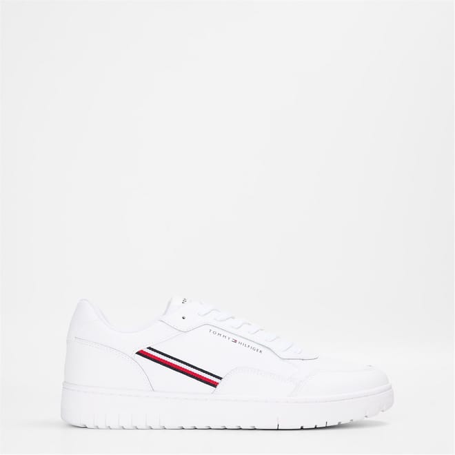 Basket Stripe Lace-Up Low Top Sneakers