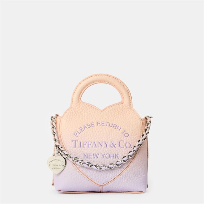 New York Gradient Print Micro Tote with Chain