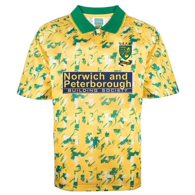 Norwich City Retro Home Shirt 1993 Adults