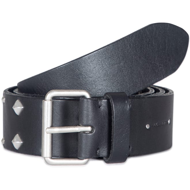 Leather Pin Buckle Belt with Rivets