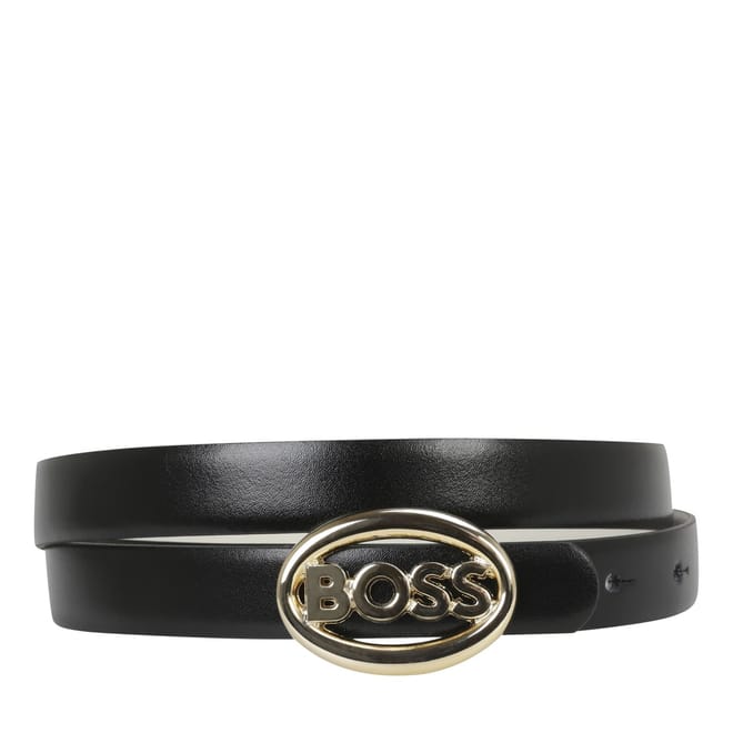 Leather Plaque Buckle Belt