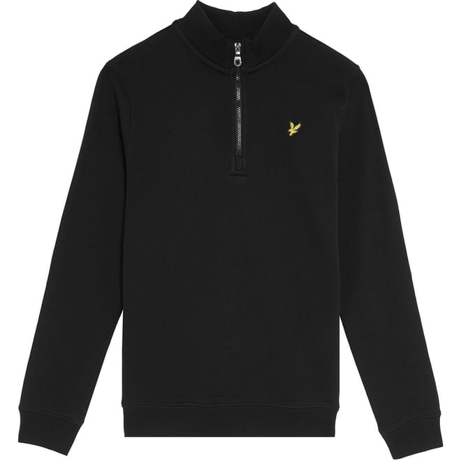 Solid Patterned Ribbed Cuff Zip Neck Sweat Jacket