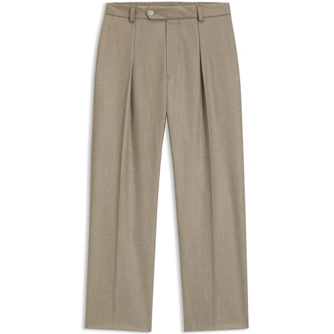 Wide Leg Solid Patterned Trousers