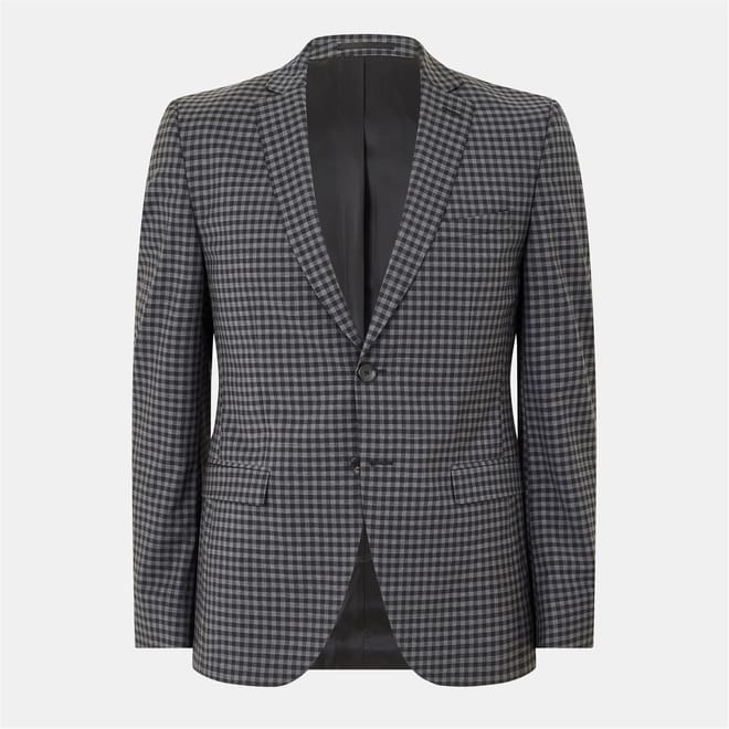 Reymond Gingham Single Button Suit Jacket