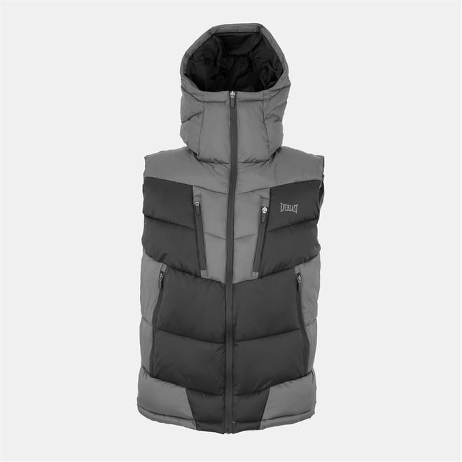 Tech Hooded Zipped Pocket Color Block Gilet