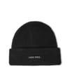Rib Knitted Logo Turn Up Brim Beanie