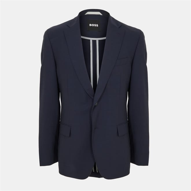 Solid Patterned Notch Collared Suit Jacket