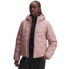 Legend Solid Patterned Hooded Drawstring Down Jacket