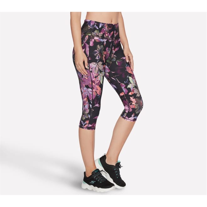 Goflex Ultraviolet Floral Capri Leggings