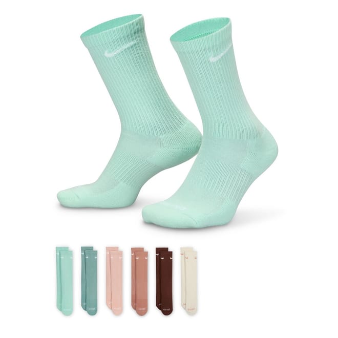 6 Pack Everyday Cushioned Training Crew Socks Mens