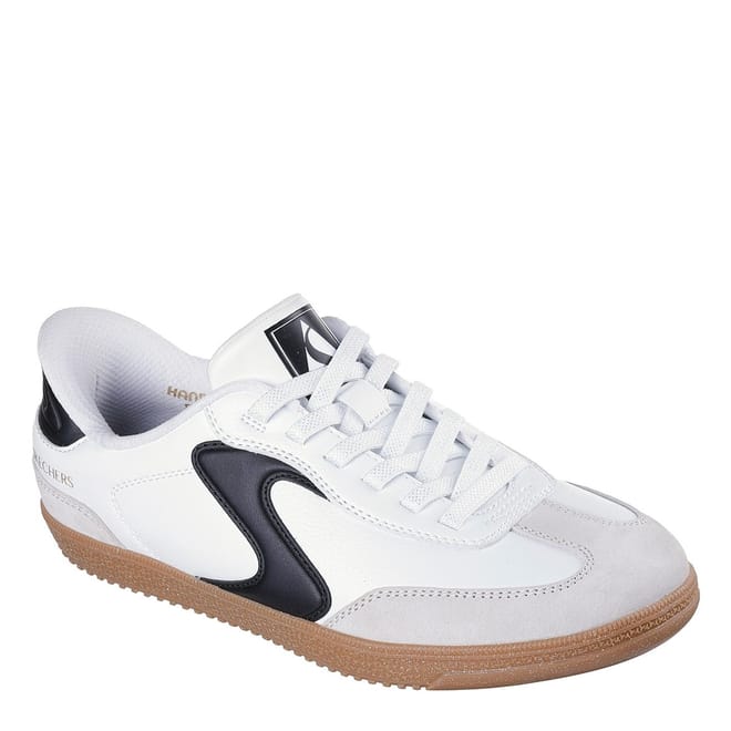 Womens Duraleather  And  Suede Overlay Bungee Low Top Trainers