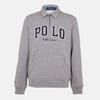 Solid Patterned Zip Neck Ribbed Cuff Sweat Jacket
