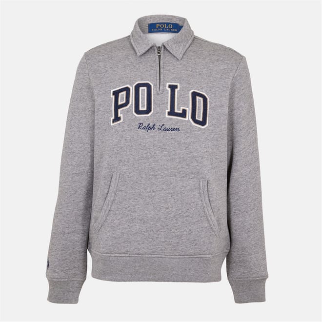 Solid Patterned Zip Neck Ribbed Cuff Sweat Jacket