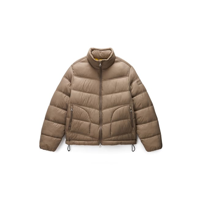Napa Ega Solid Patterned Drawstring Puffer Jacket