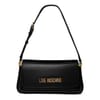 Rectangle Shape Shoulder Bag with Gold Tone Hardware