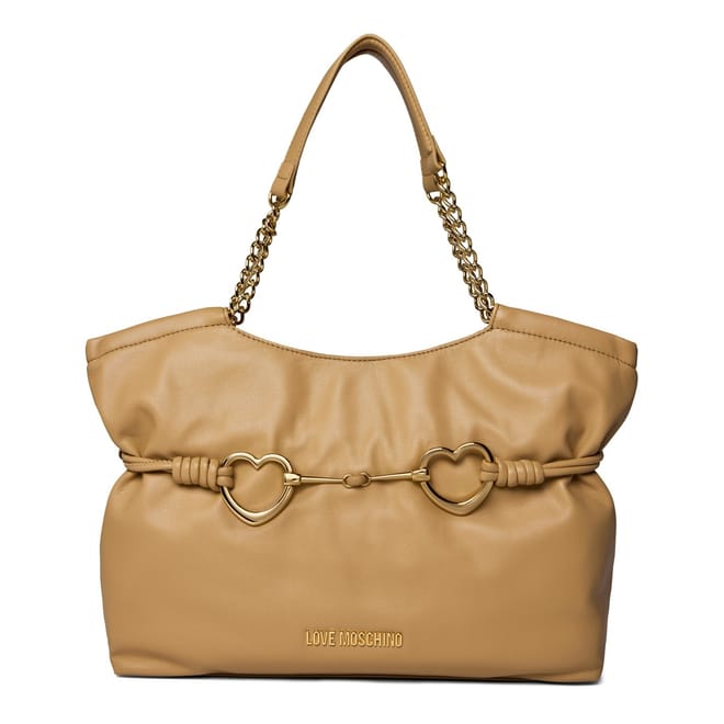 Tote with Chain and Gold Tone Hardware
