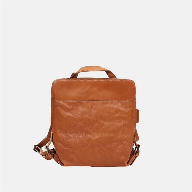 2 in 1 Backpack with Brown Hardware