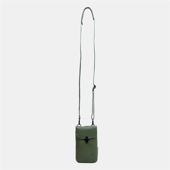 Rectangle Shape Phone Pouch with Black Hardware