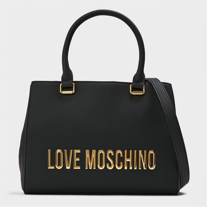 Bold Love Trapezoid Tote with Gold Tone Hardware