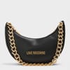 Bold Love Crescent Shape Hobo Bag with Rhinestones