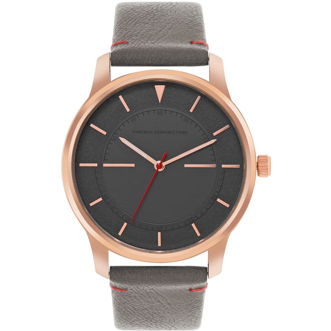 Connection Caesar Grey Round Analog Watch For Men