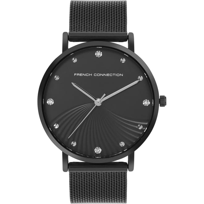 Womens Connection Black Dial Analog Watch For