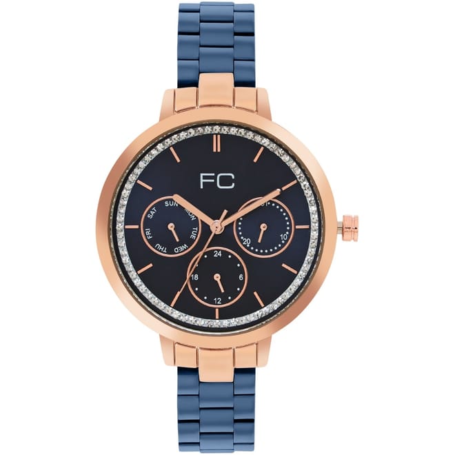 Womens Connection Cornelia Blue Round Analog Watch For