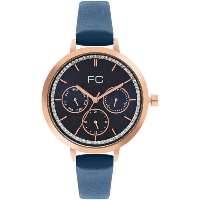 Womens Connection Cornelia Blue Round Analog Watch For