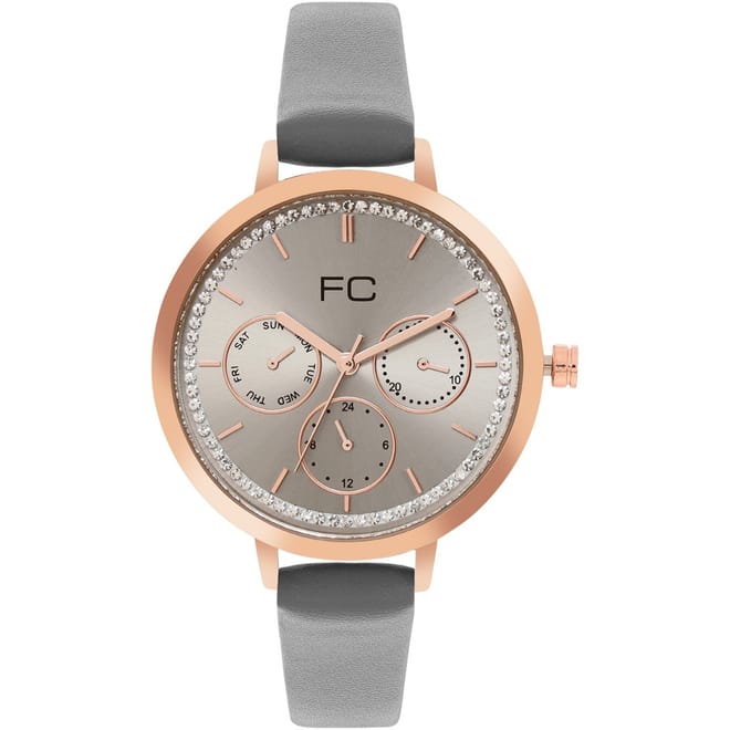 Womens Connection Cornelia Warm Grey Round Analog Watch For
