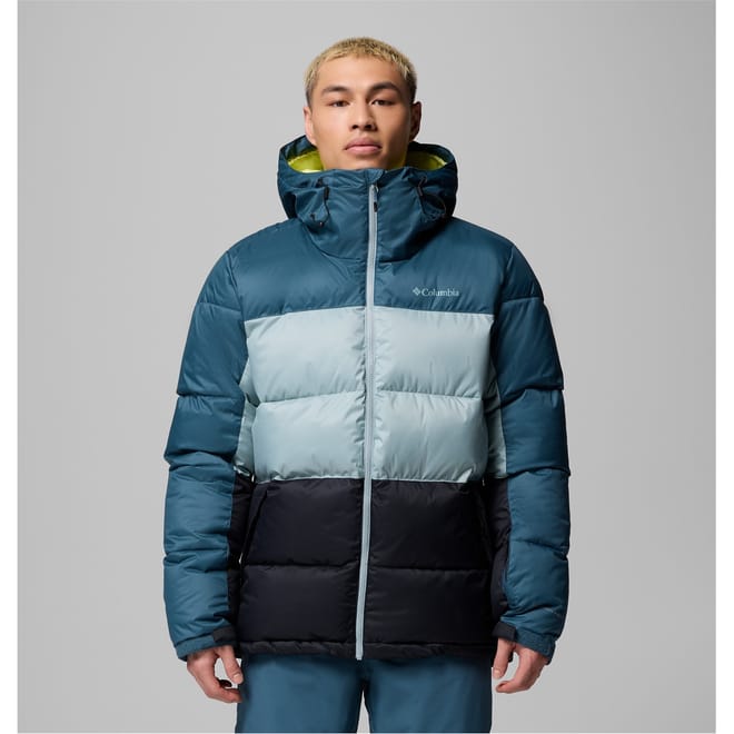 Hooded Neck Color Block Ski Jacket