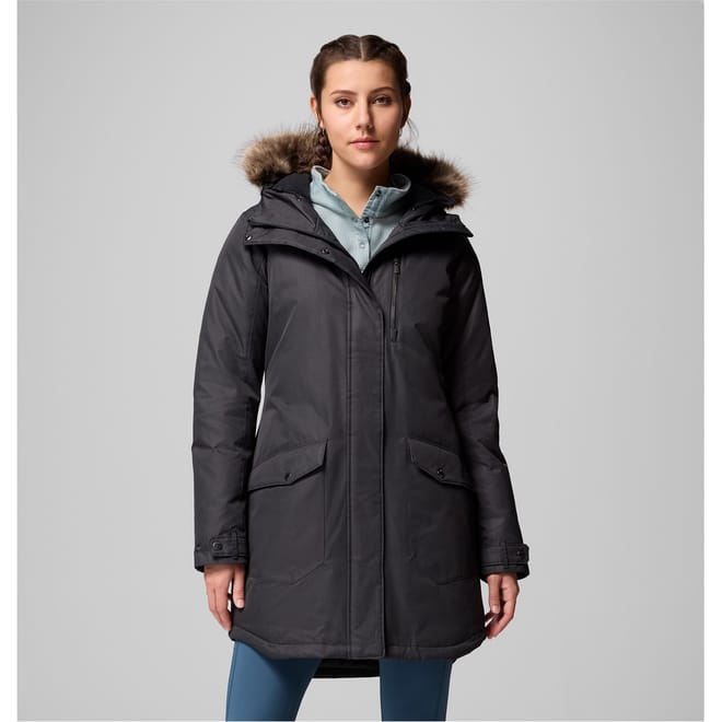 Womens Suttle Mountain Hooded Solid Patterned Down Jacket